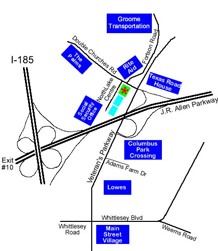 Directions to Dr. Bruce Boretsky in Columbus GA